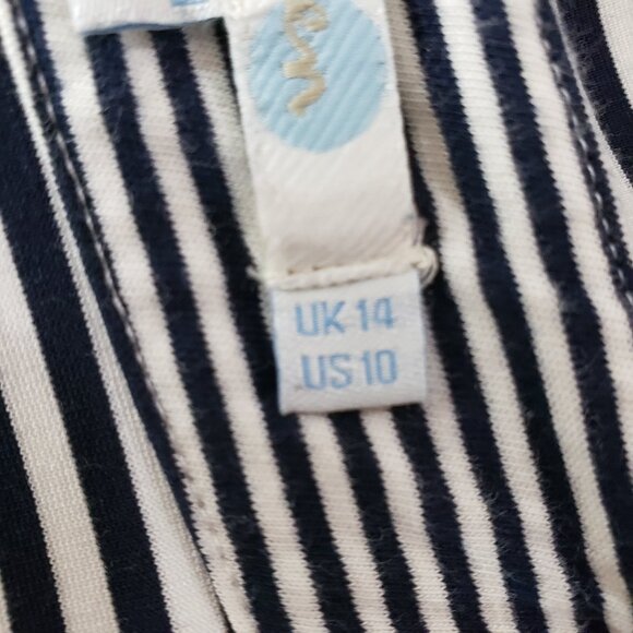 Boden Nautical Top Size MEDIUM US 10 Stripes 3/4-Sleeve Ponte Pullover - Picture 6 of 8